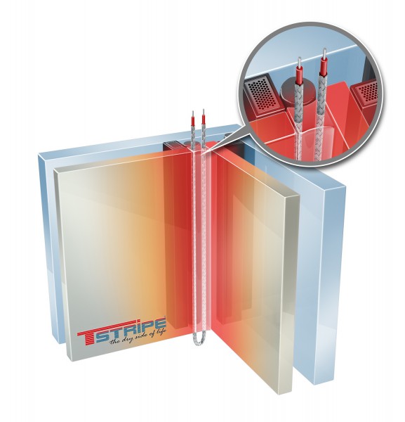 T-STRIPE Glasecke Nurglasecke Fensterheizung Einbausituation