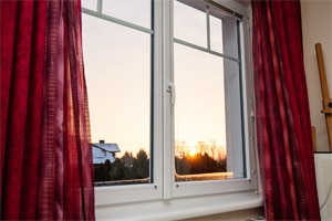 Fensterheizung verhindert Kondenswasser am Wohn Fenster