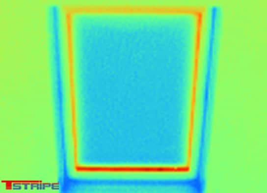 Kondenswasser am Fenster mit T-STRIPE vermeiden (orange/roter Bereich)